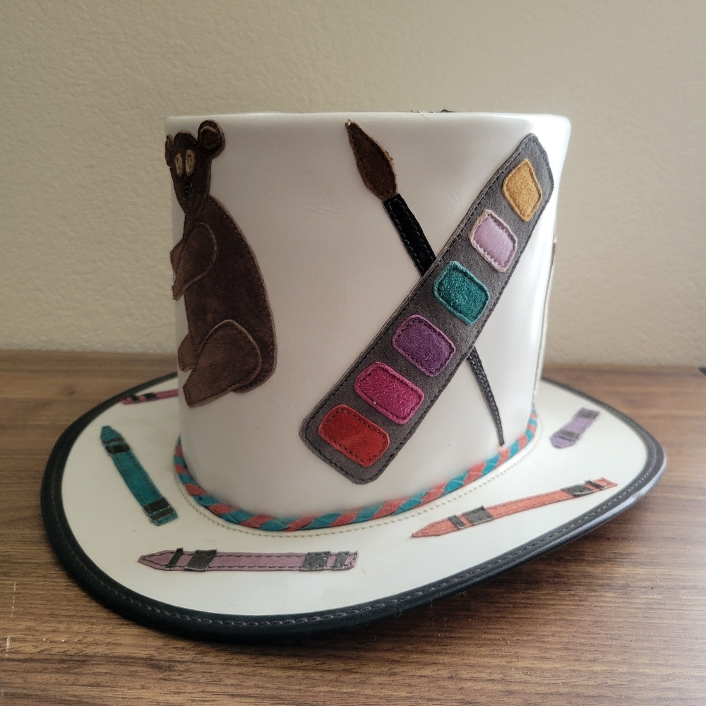 Head N Home Leather & Suede Tuxedo Magicians Magician Artist Top Hat